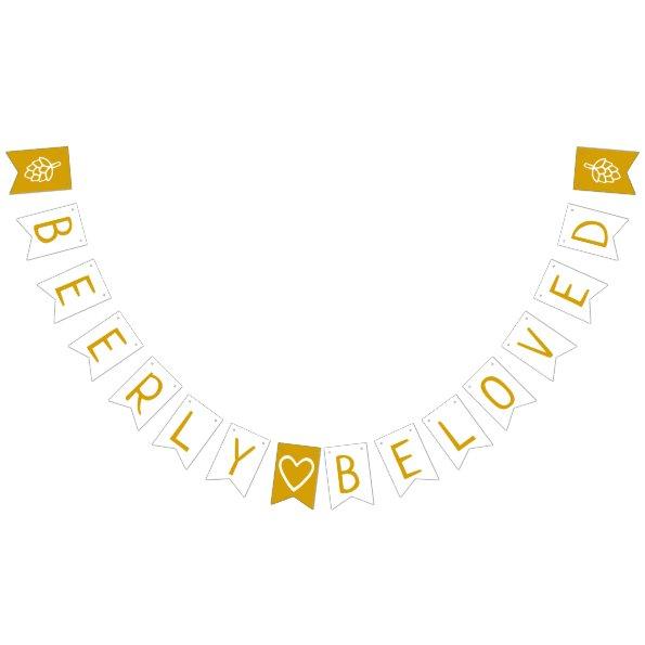 Beerly Beloved Co-Ed Wedding Bridal Shower Bunting Flags