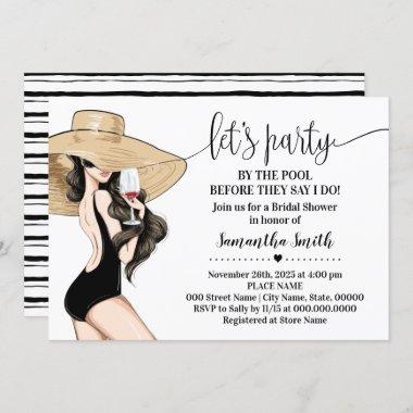 Before I do party by the pool bridal shower Invitations