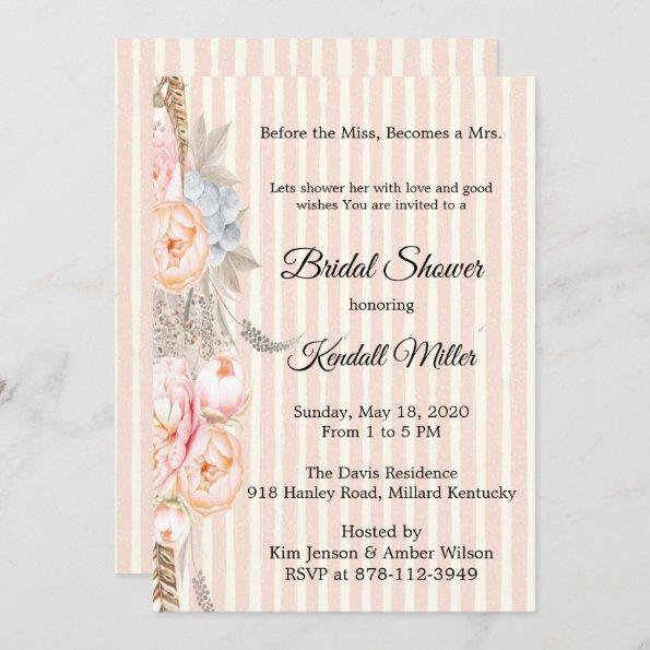 Before The Miss, Becomes The Mrs Bridal Shower Invitations