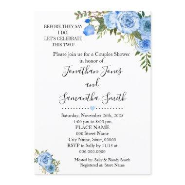 Before they say I do couples shower blue wedding