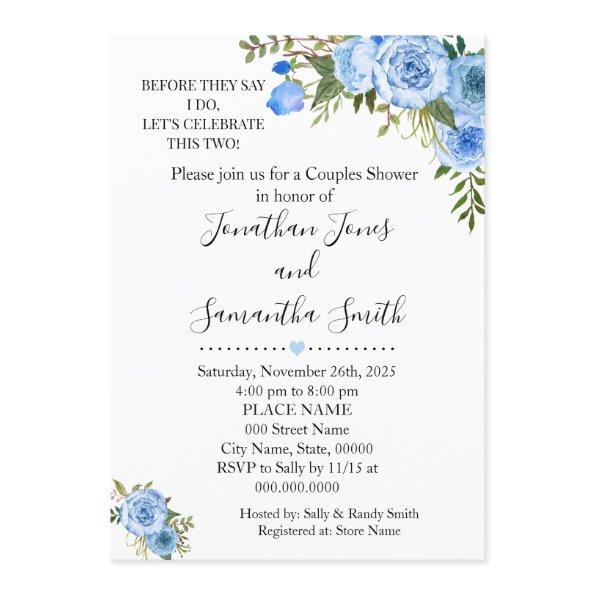 Before they say I do couples shower blue wedding