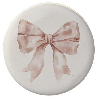 Beige Bow Baby or , Birthday Party Chocolate Covered Oreo