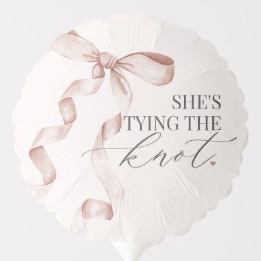 Beige Bow Tying the Knot  Decor Balloon