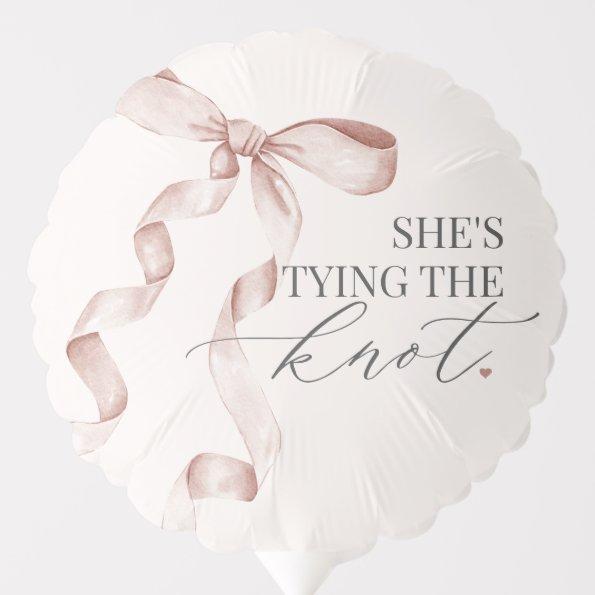 Beige Bow Tying the Knot  Decor Balloon