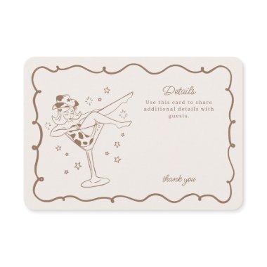 Beige Cocktails and Cowgirls Rodeo Details Insert