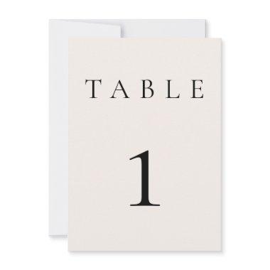 Beige Cream Wedding/Event Table Number