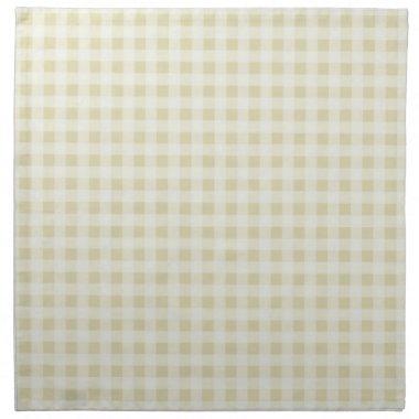 Beige Gingham; Checkered Napkin