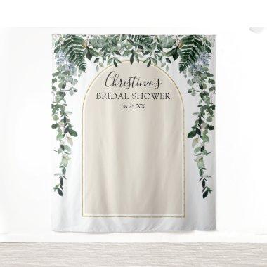 Beige Ivory Arch Botanic  photo booth Tapestry