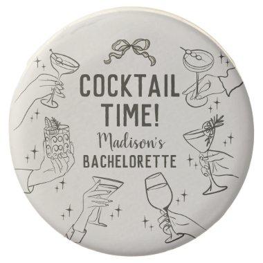 Beige Retro Cocktail Party Bachelorette Dessert Chocolate Covered Oreo