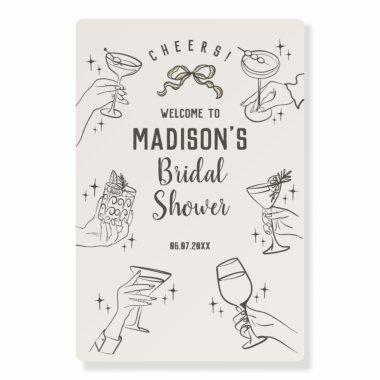 Beige Retro Cocktail Party  Welcome Foam Board