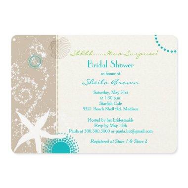 Beige Tan Aqua Beach Surprise