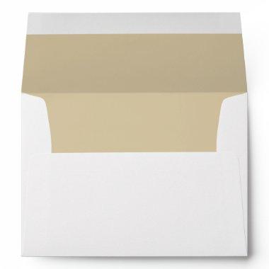 Beige Wedding Elegant Modern Return Address Envelope