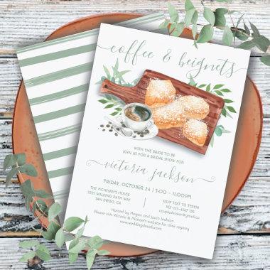 Beignets & Coffee Board Bridal Shower Invitations