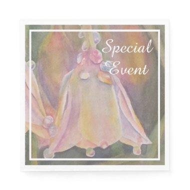 BELL FLOWER BABY REVEAL PARTY MONOGRAM NAPKINS