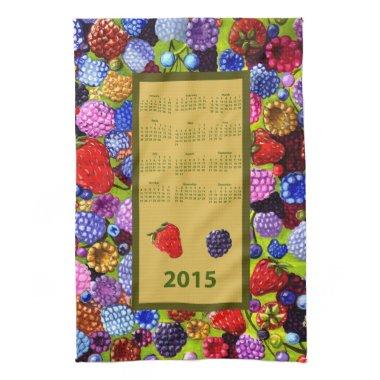 Berries 2015 calendar kitchen tea towel