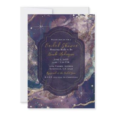 Berry Blue Watercolor Gold Celestial