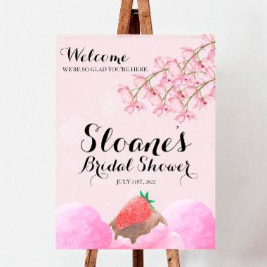 Berry Ice Cream Social Bridal Shower Welcome Sign