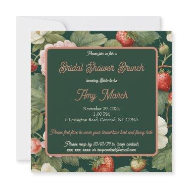 Berry in Love: Strawberry Bridal Shower Invitations