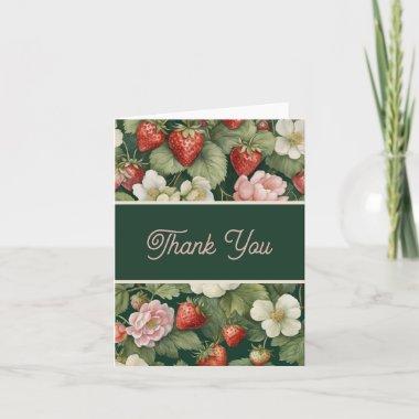 "Berry in Love" Strawberry Thank you Invitations
