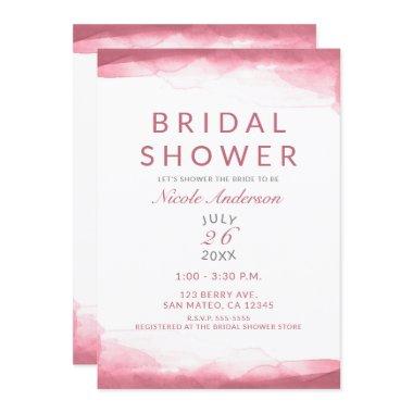 Berry Mauve Pink Watercolor Modern