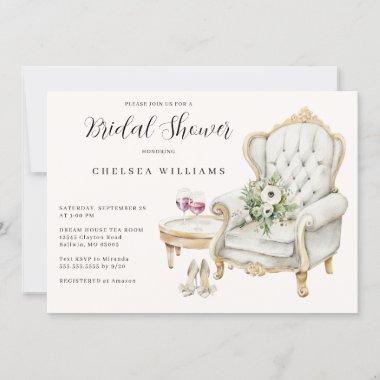 Bespoke Elegant Chair Bridal Shower Invitations