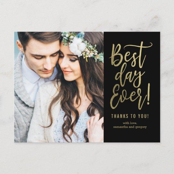 Best Day Ever EDITABLE COLOR Thank You PostInvitations