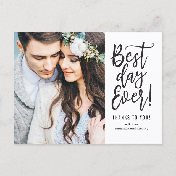 Best Day Ever EDITABLE COLOR Thank You PostInvitations