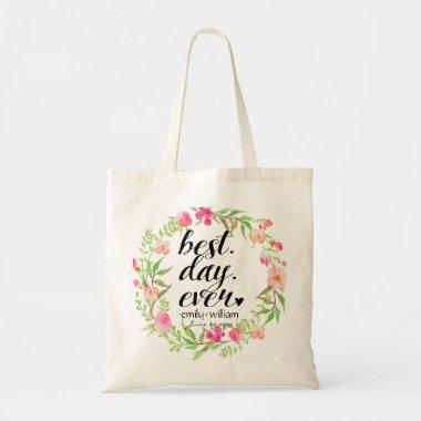 "Best Day Ever" Wedding Welcome Gift Tote Bag