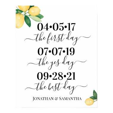 Best Day Wedding Date Yes Day Lemons Sign