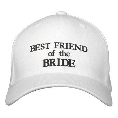 Best Friend of the Bride black custom chic wedding Embroidered Baseball Cap
