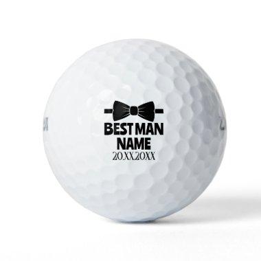 Best Man Bow Tie Wedding Bachelor Groom Party Gift Golf Balls