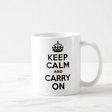 Best Price Keep Calm And Carry On Black Coffee Mug
