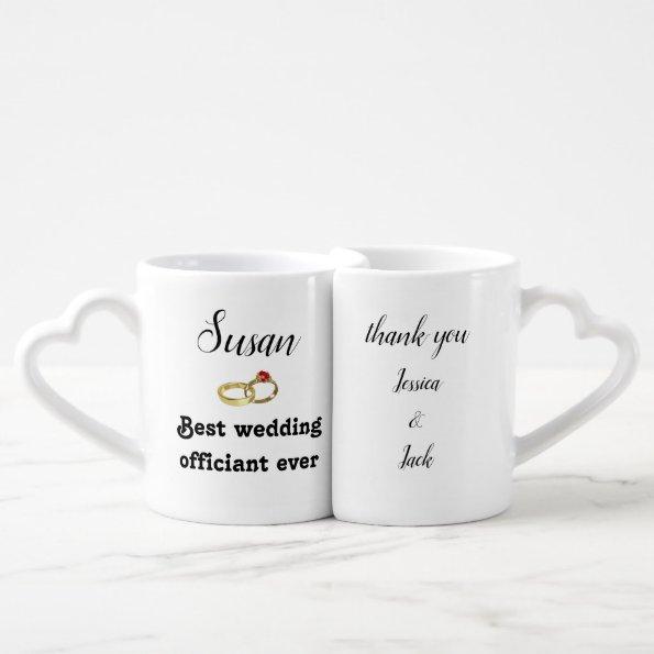 Best Wedding Officiant Ever Future Mrs Groom Coffee Mug Set