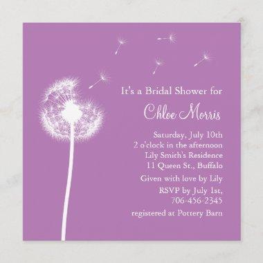 Best Wishes! Bridal Shower Invitations (purple)