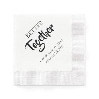 Better Together Personalized Wedding Napkins