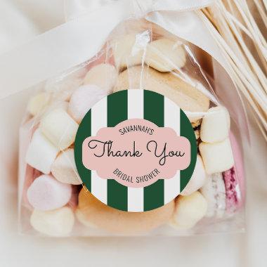 Beverly Hills Pink & Green Bridal Shower Favor Tag