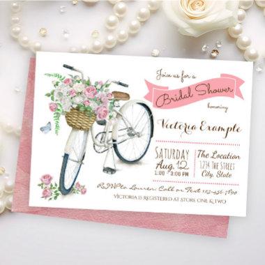 Bicycle Bridal Shower Invitations