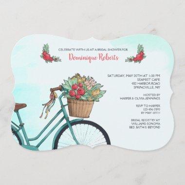 Bicycle With Flowers Invitations