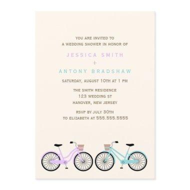 Bicycles His and Hers Bridal Shower Invitations