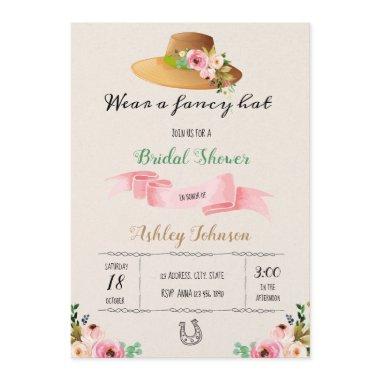 Big hat bridal shower party Invitations