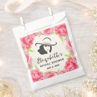 Big Hat Lady Roses Derby Bridal Shower Favor Bag