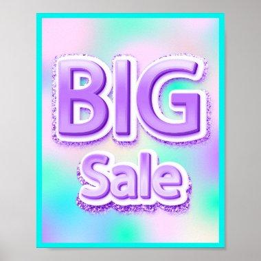 Big Sale End Of Season Promotional Poster Purple