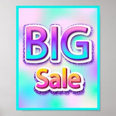 Big Sale Pink End Of Season Promotional Ocean Poster
