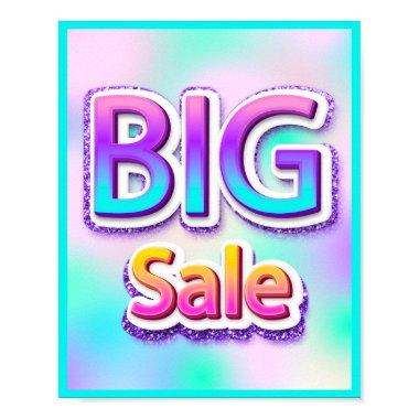 Big Sale Pink End Of Season Promotional Ocean Poster