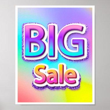 Big Sale Script End Of Season Holograph Glitter Poster