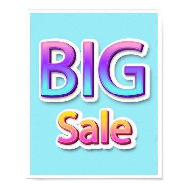 Big Sale Script  Logo Garage Yard Poster