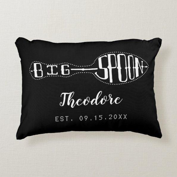 Big Spoon Little Spoon Anniversary Wedding Couples Accent Pillow