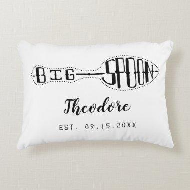 Big Spoon Little Spoon Anniversary Wedding Couples Accent Pillow