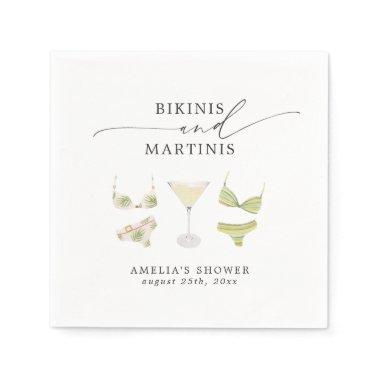 Bikinis & Martinis Bridal Shower Bachelorette Napkins