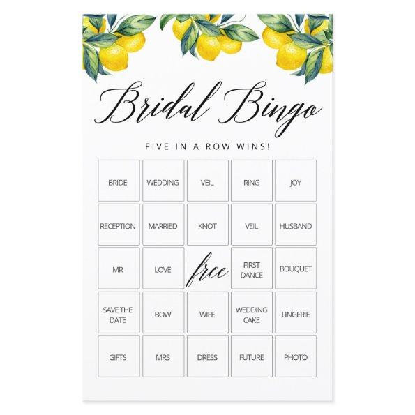 Bingo Game  Lemon  Theme